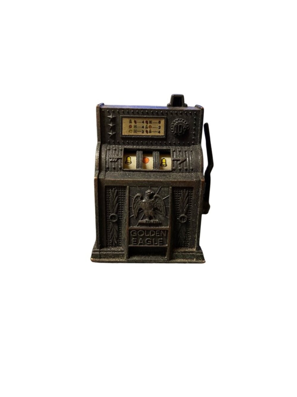 Vintage Die-Cast Metal Golden Eagle Mini Vegas Pencil Sharpener